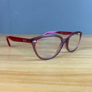 RayBan RB 1612 3777 Eyeglasses Cat Eye Transparent Pink Frame Only 48-15 130